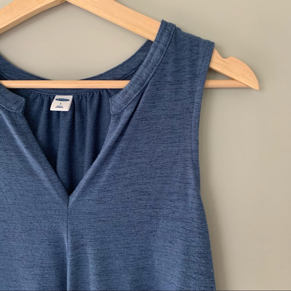 Blue Loose Tank Top